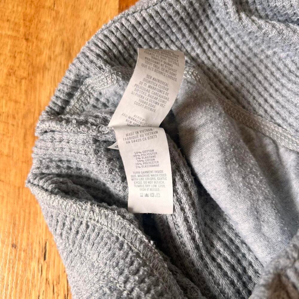 Aerie wide leg grey waffle pant - Picture 7 of 7